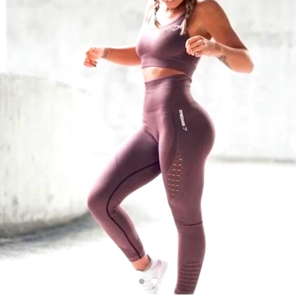 Gymshark Purple Energy Seamless Highwaisted Leggings- M